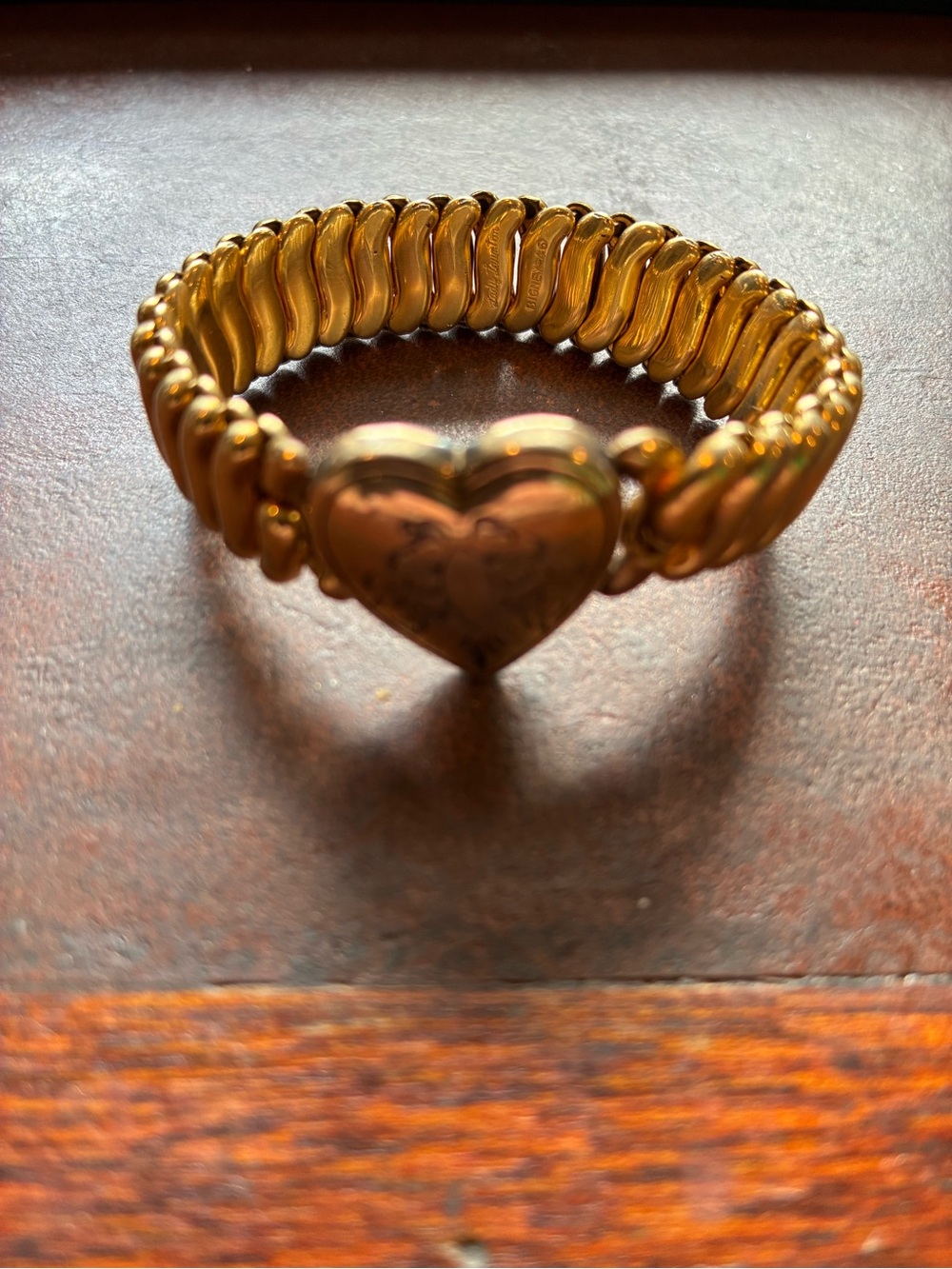Victorian Gold fill Heart Stretch Bracelet - Women Jewelry